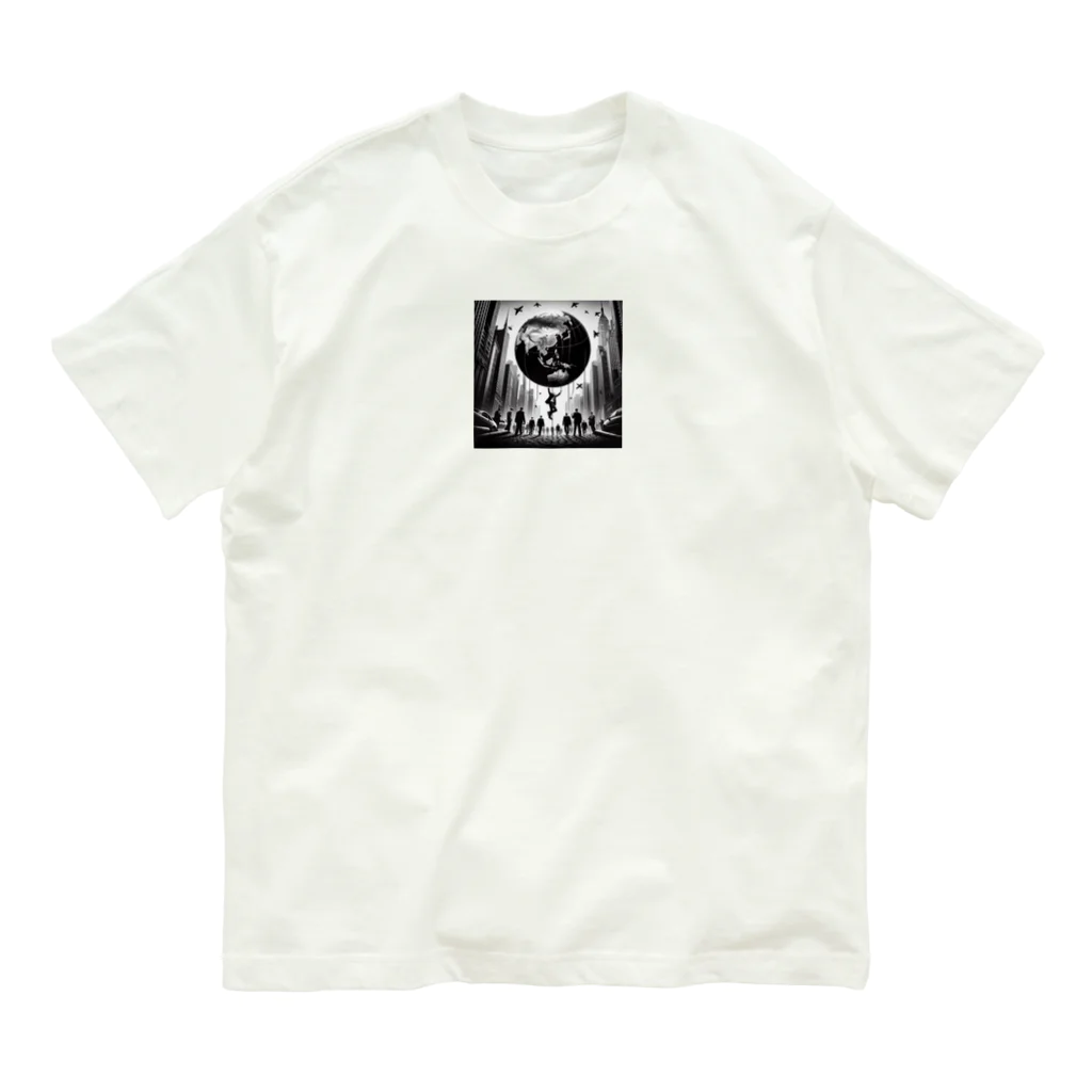 葵花色 mob the Worldのmob the world item Organic Cotton T-Shirt