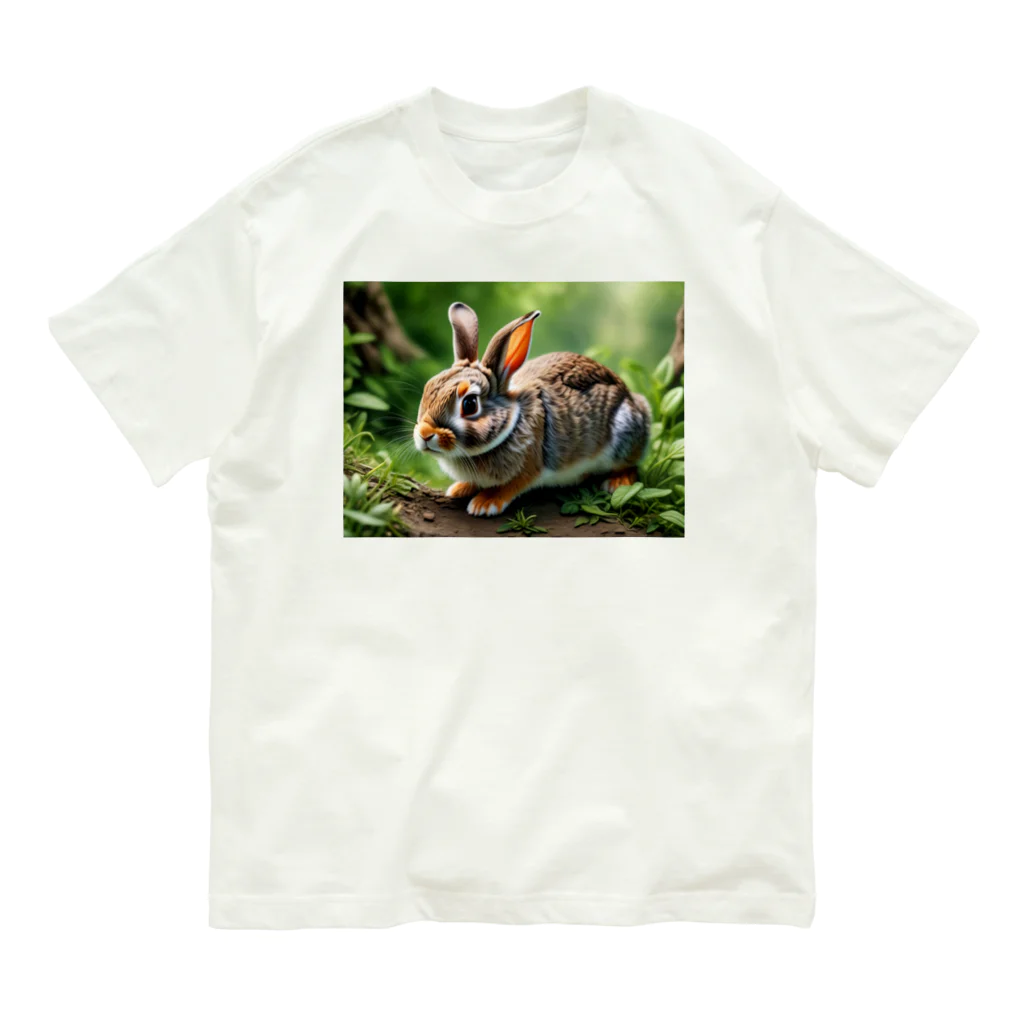 ジャパネットケフィアのニンジンの守護神ウサギ Organic Cotton T-Shirt