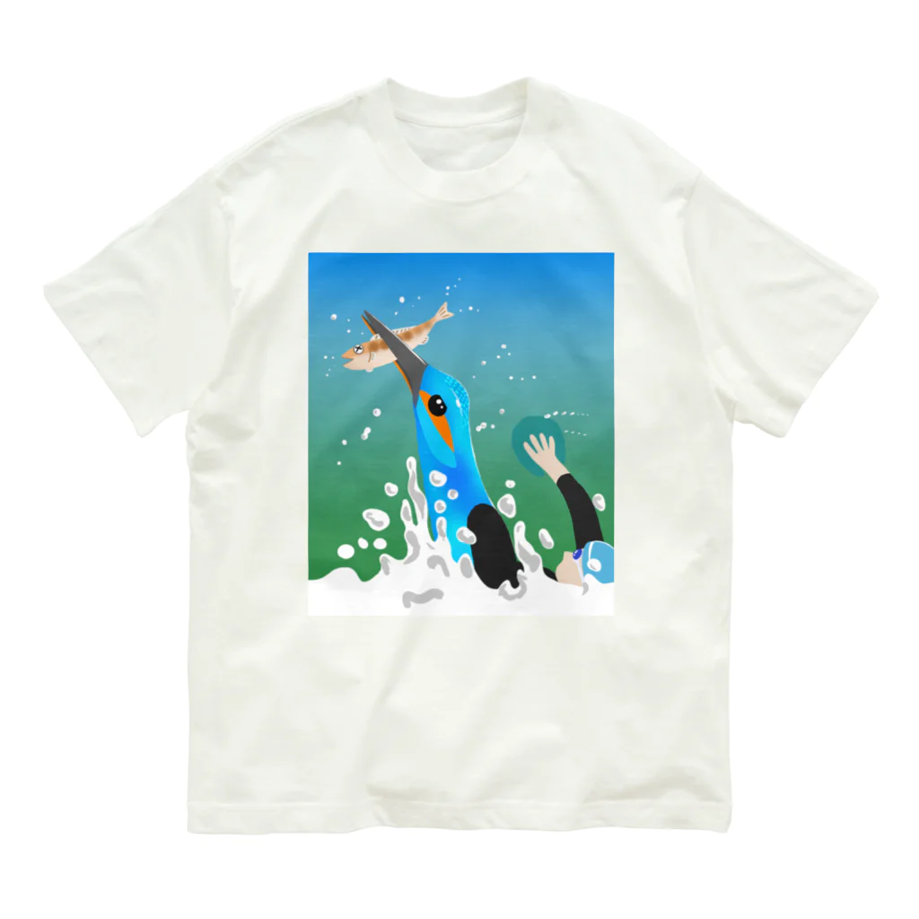 deepsterのカワセミ Organic Cotton T-Shirt