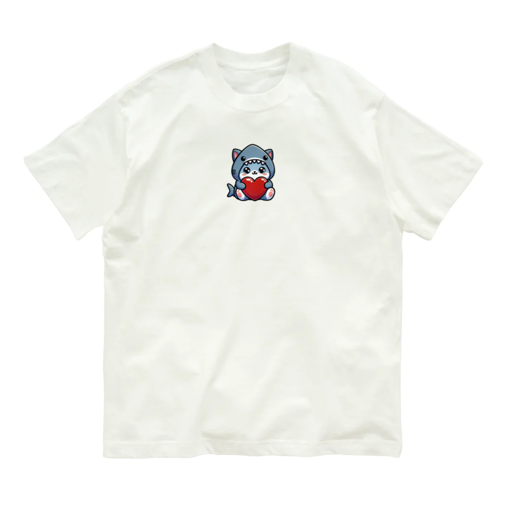 きぐるみあにまるず！のハート抱っこ着ぐるみネコ Organic Cotton T-Shirt