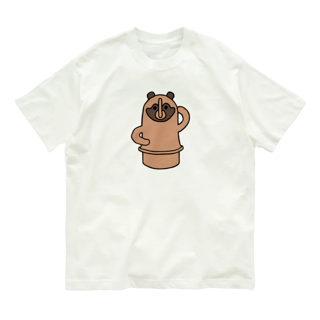 tanuki_msの埴輪タヌキ Organic Cotton T-Shirt