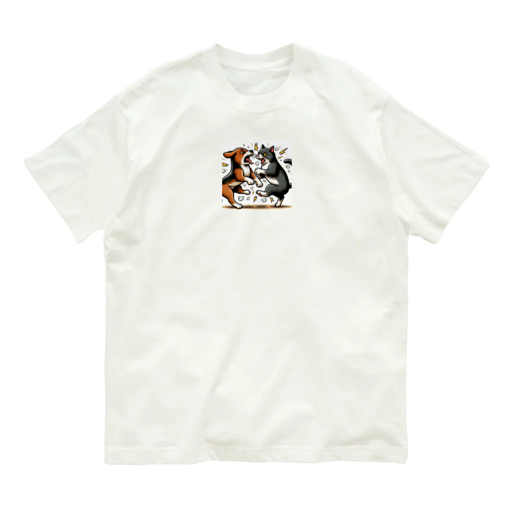 39キリリンの犬猿の仲 Organic Cotton T-Shirt