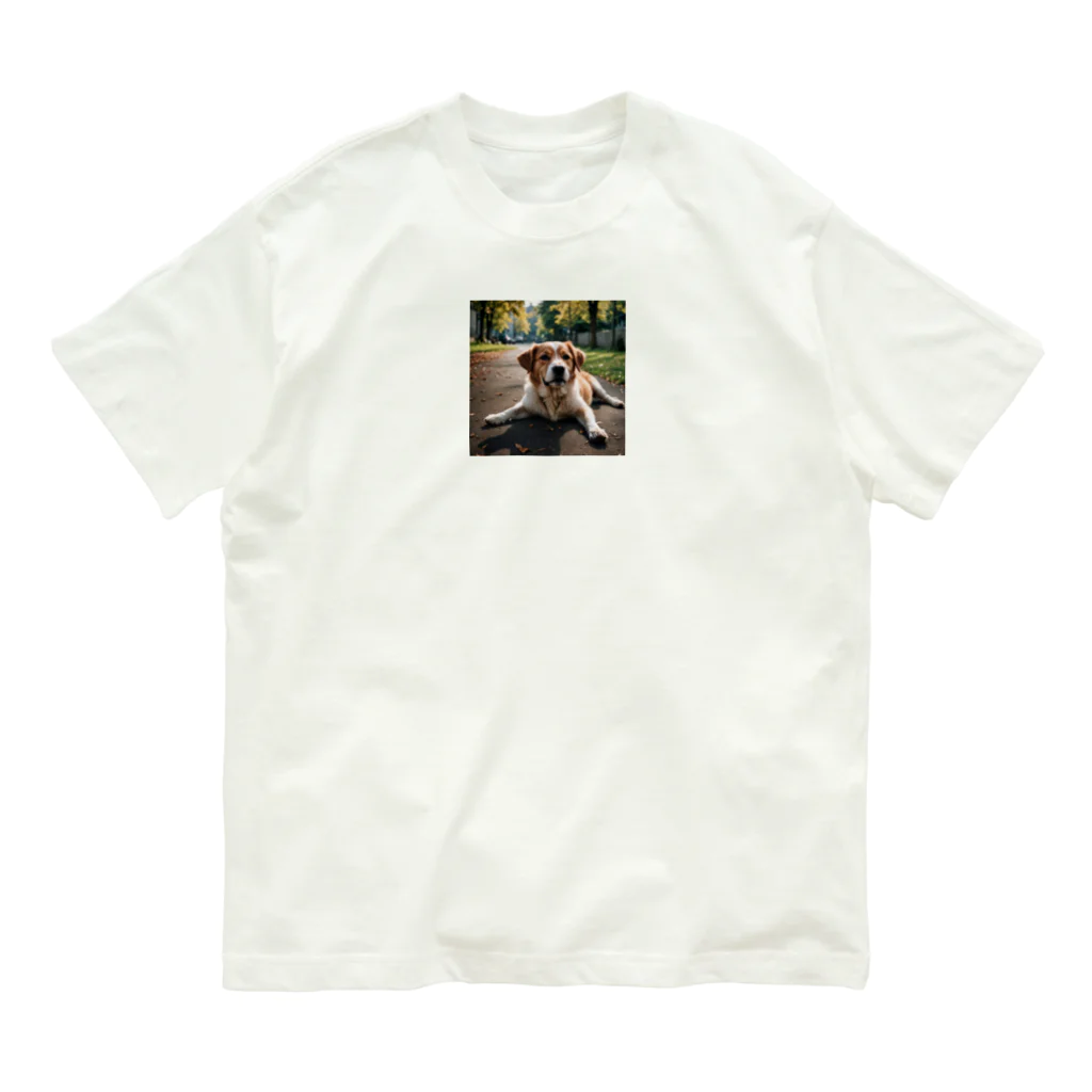 kokin0の足を広げて座る犬 Organic Cotton T-Shirt