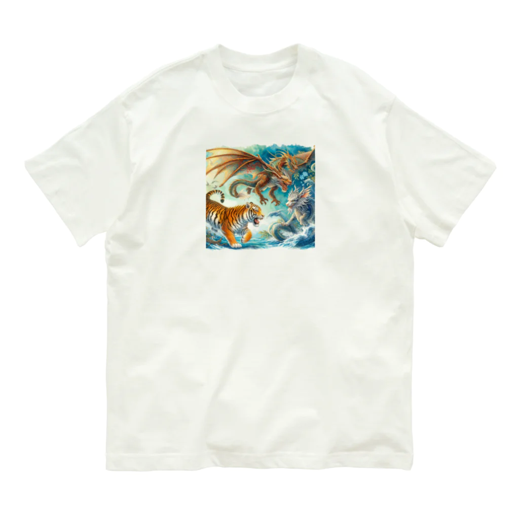 momonekokoの異世界の戦い オーガニックコットンTシャツ