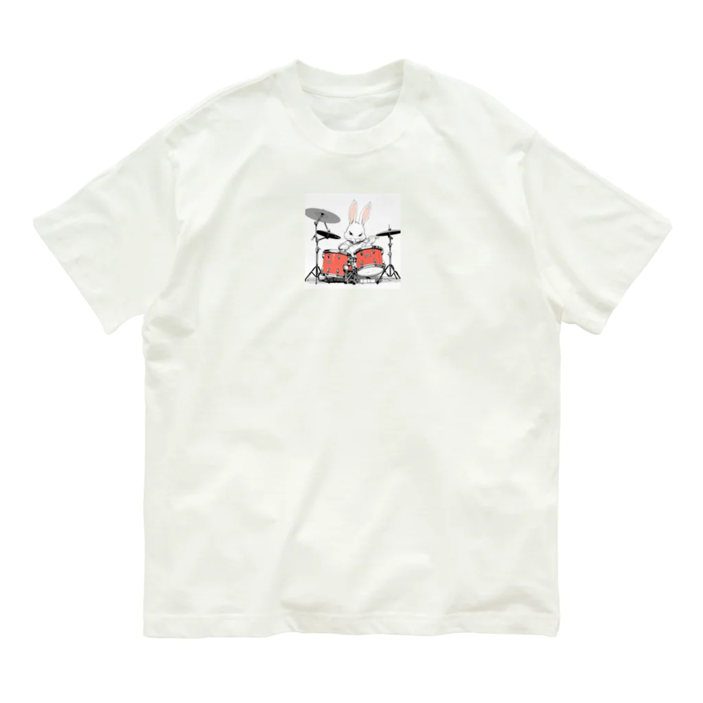 NAOKI Placeのドラムラビット オーガニックコットンTシャツ