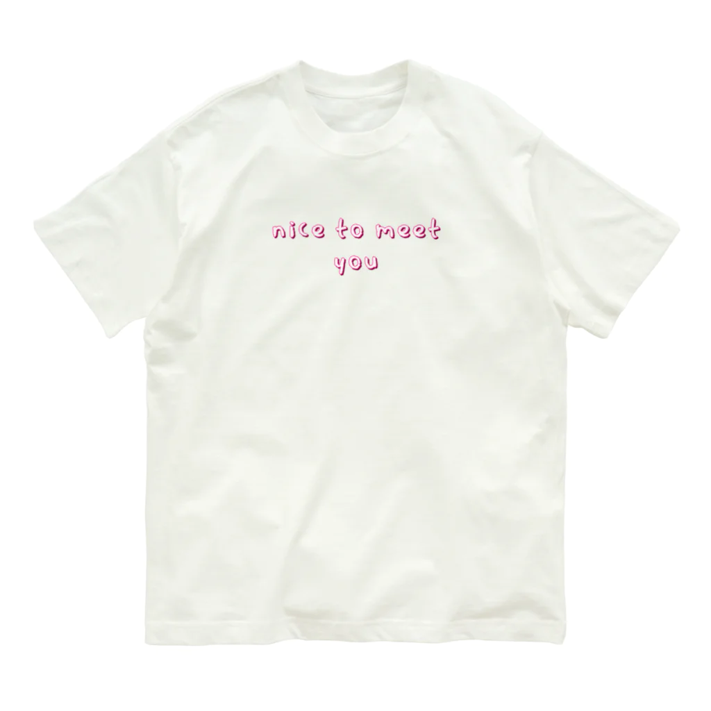 ミヤさんのnice to meet you Organic Cotton T-Shirt