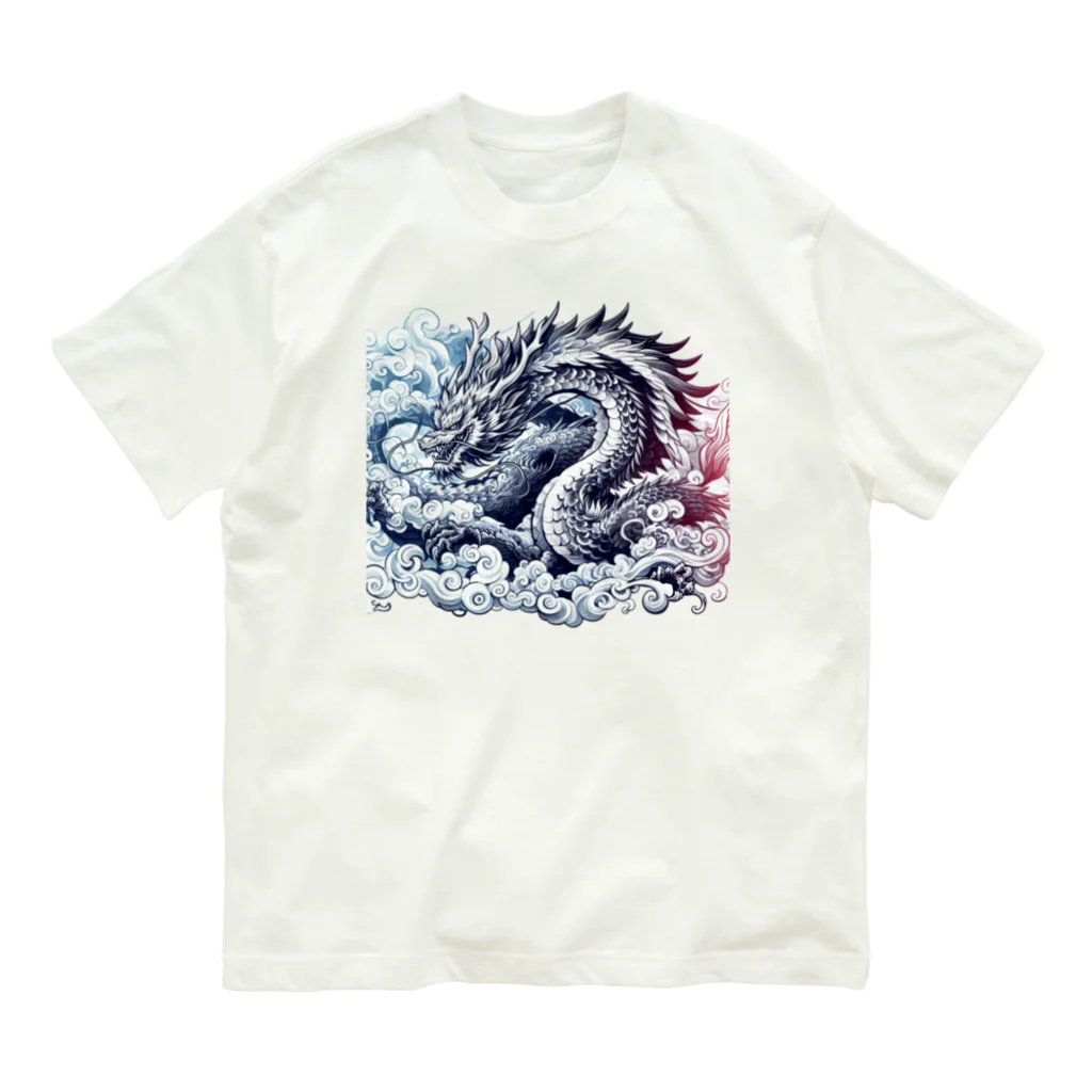 SaBATaNの伝説の生物シリーズ龍1 オーガニックコットンTシャツ