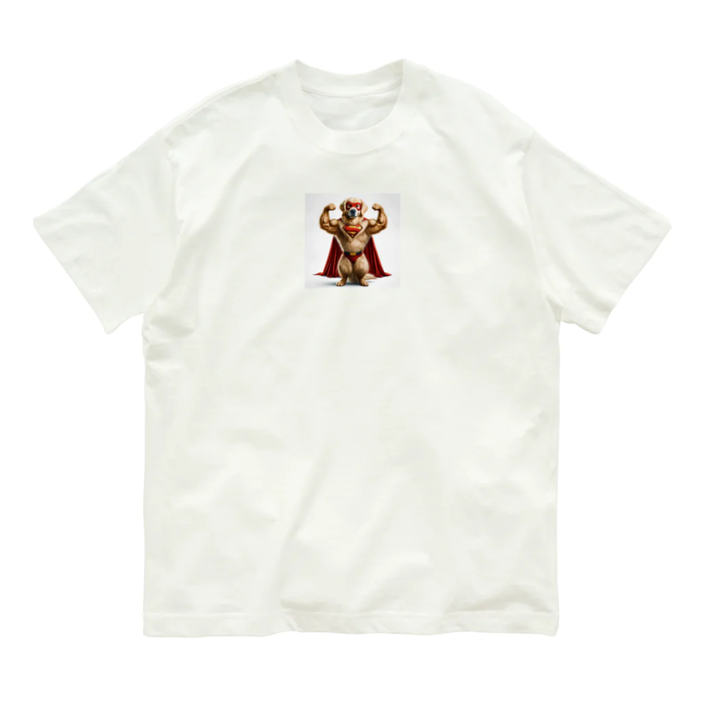 ROROAの無敵のヒーロー犬 Organic Cotton T-Shirt