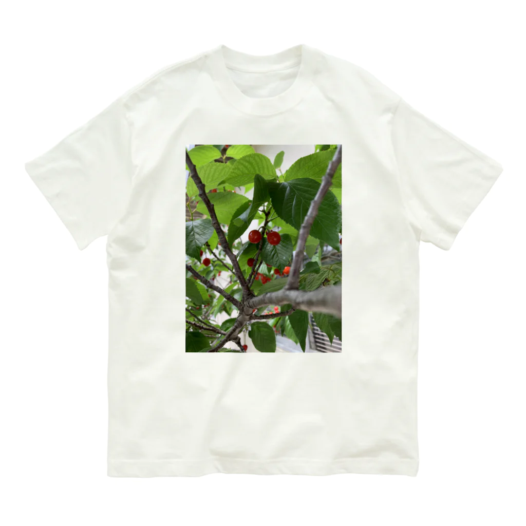 daikoku816のさくらんぼ🍒 Organic Cotton T-Shirt