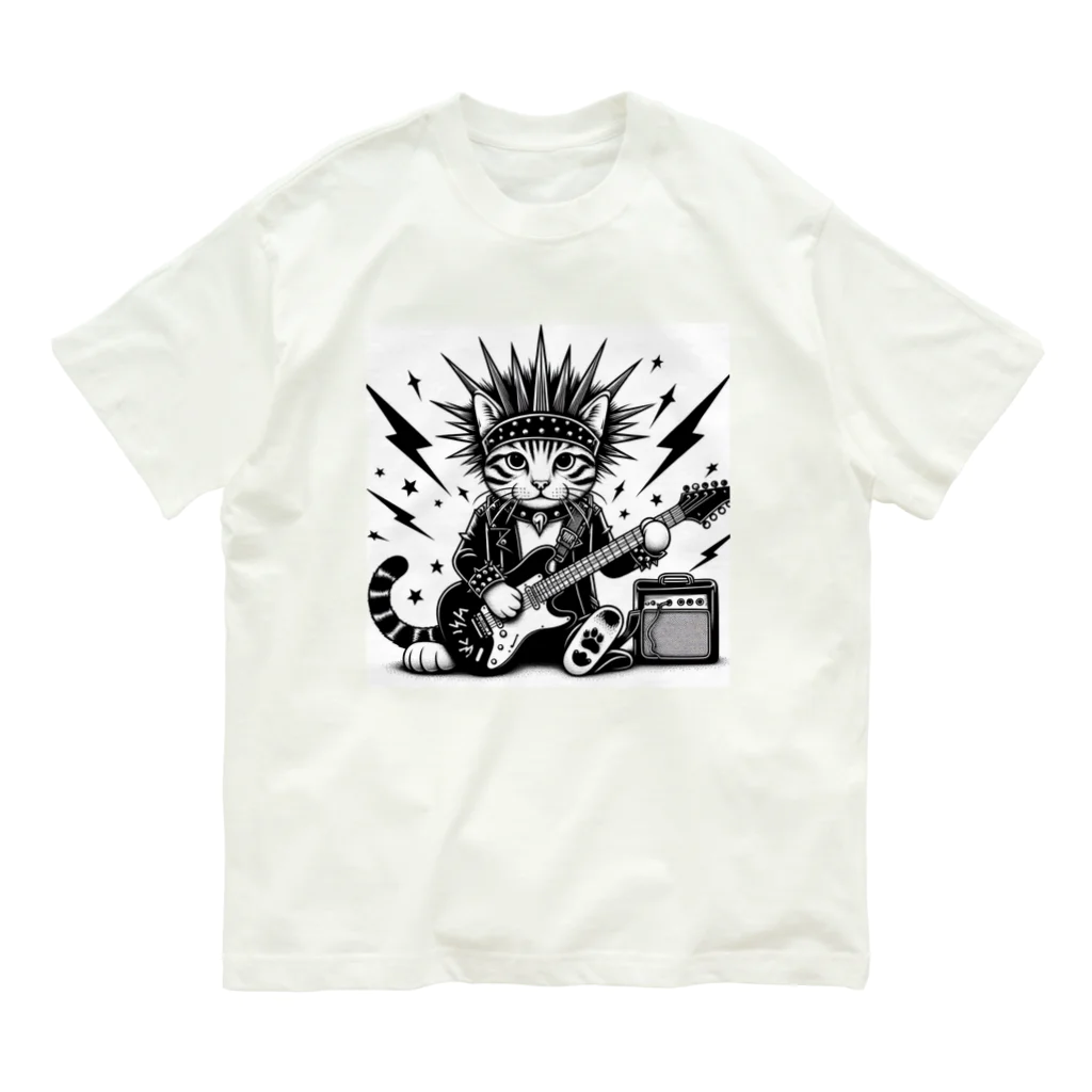 age3mのザ・パンク・キャット Organic Cotton T-Shirt