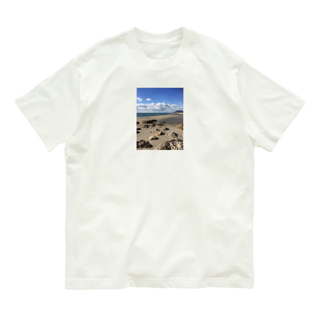 G-EICHIS_Groupの夏の海岸 オーガニックコットンTシャツ