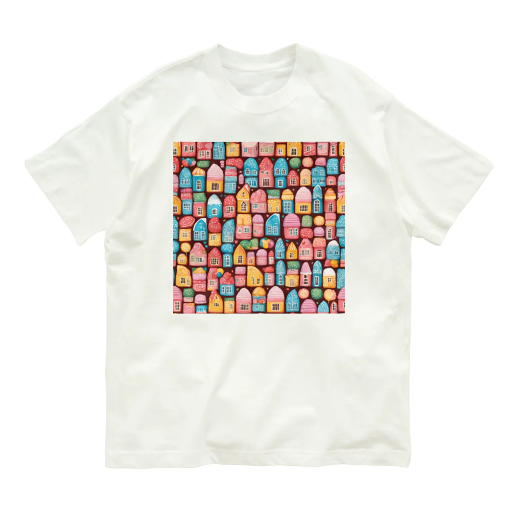 HOSHI-TANEKO🌠のかわいい💕タウンハウス🏠✨ オーガニックコットンTシャツ