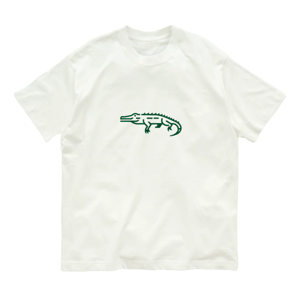 waniwanipanikuの緑のワニ Organic Cotton T-Shirt