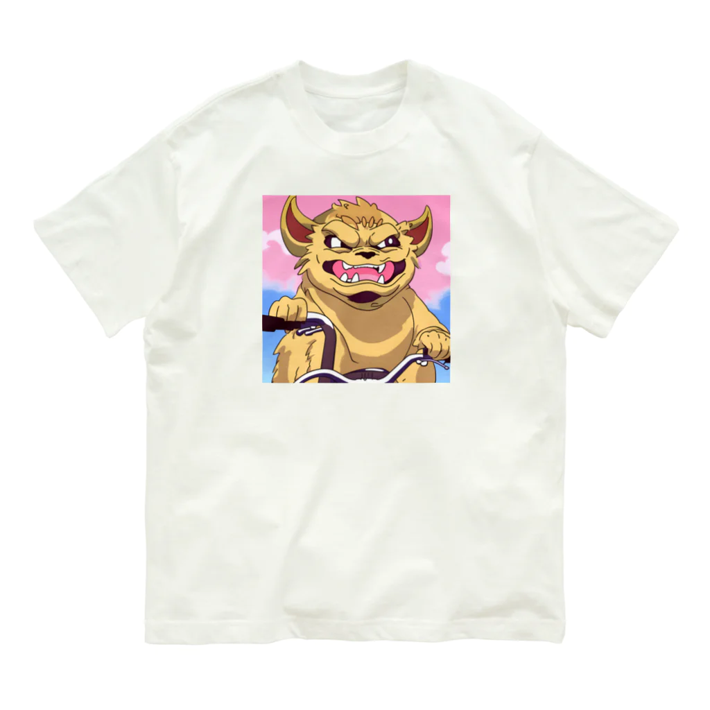 Saku freestyle shopのワル？シーサー オーガニックコットンTシャツ