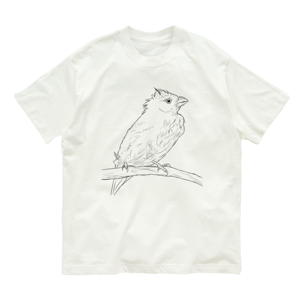 Lily bird（リリーバード）の水浴び文鳥 Organic Cotton T-Shirt