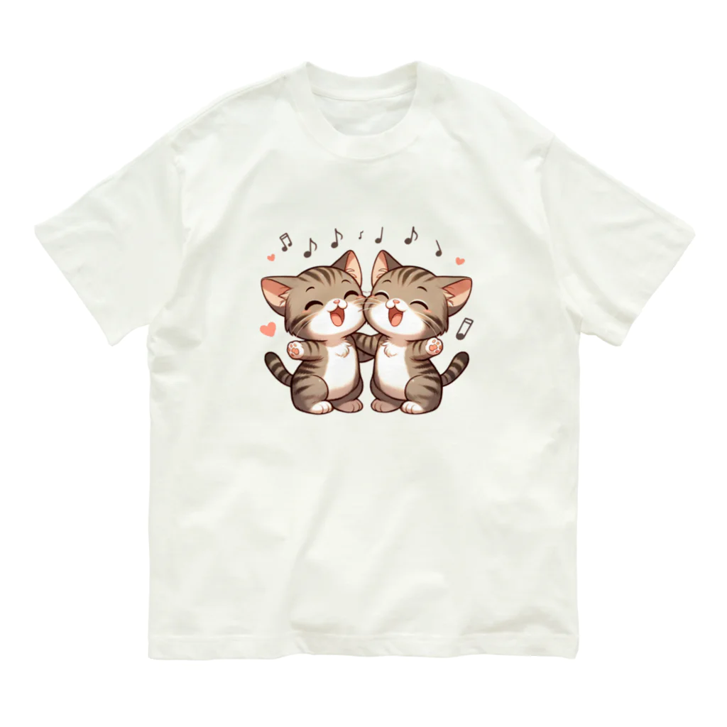 チェリモヤのねこコーラス 10 Organic Cotton T-Shirt