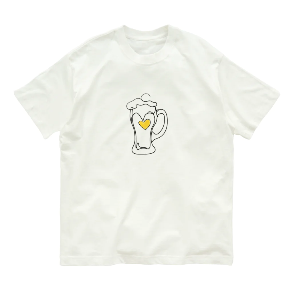 A-Kdesignのbeer love① Organic Cotton T-Shirt