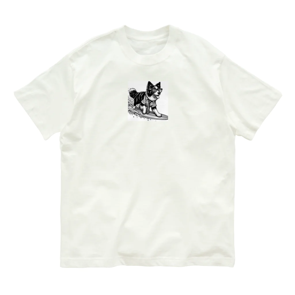 NAOGOROのボーダーコリーのボーちゃん Organic Cotton T-Shirt