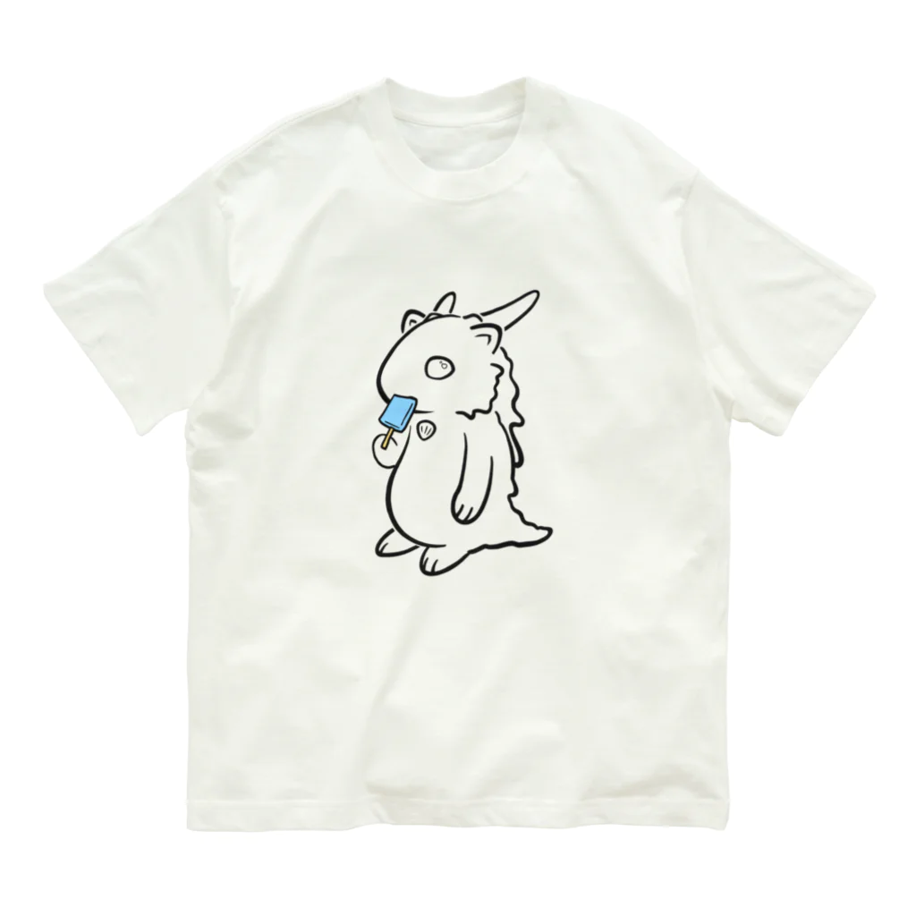 アボカドくんのアイスの美味しい季節です。 オーガニックコットンTシャツ