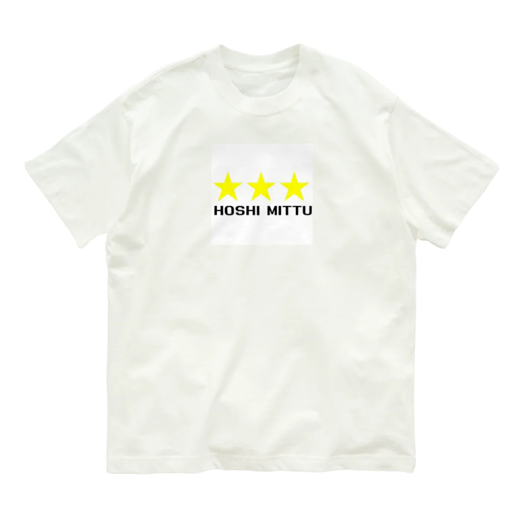 any.の星３つ Organic Cotton T-Shirt