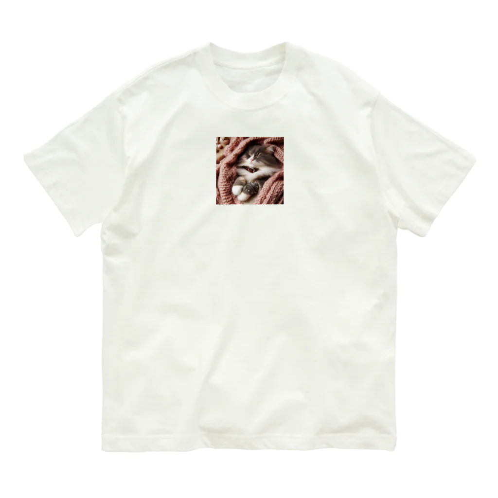 cat_smart_lifeの猫×睡眠×癒し Organic Cotton T-Shirt