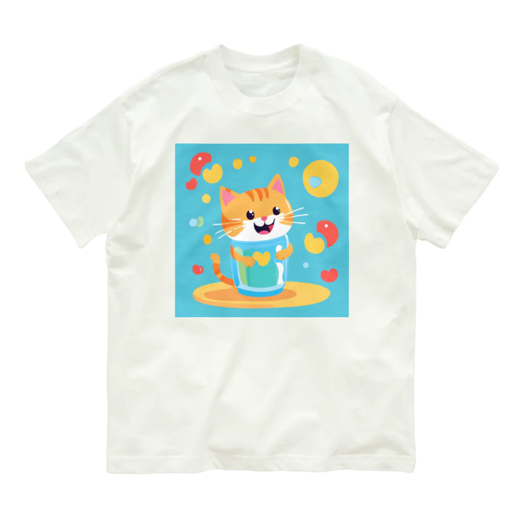 はなにゃんのおうちのおいしソーダ！ オーガニックコットンTシャツ