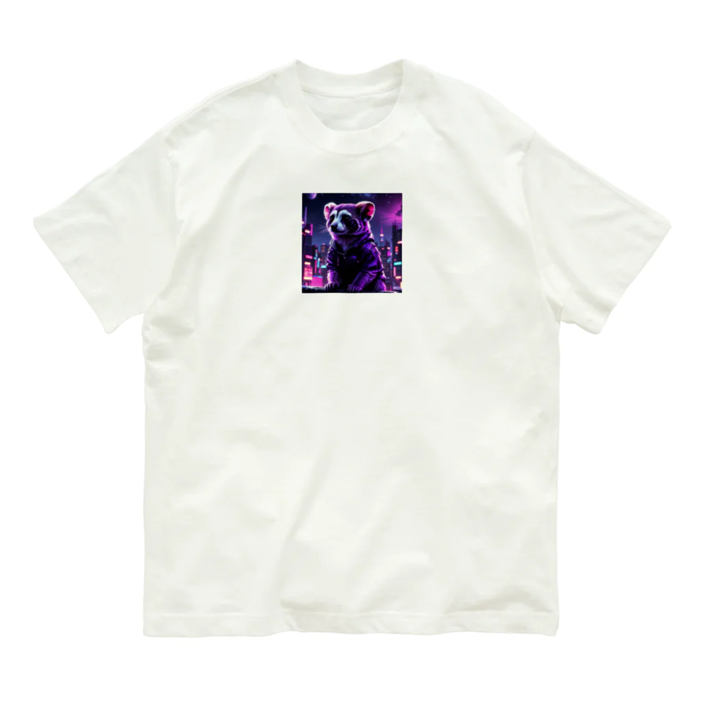 NOZILのサイバーショウガラゴ Organic Cotton T-Shirt