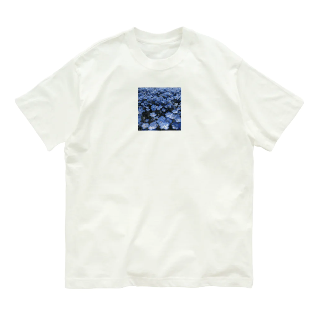 オンラインショップイエローリーフの水色の小さな花　ネモフィラ Organic Cotton T-Shirt