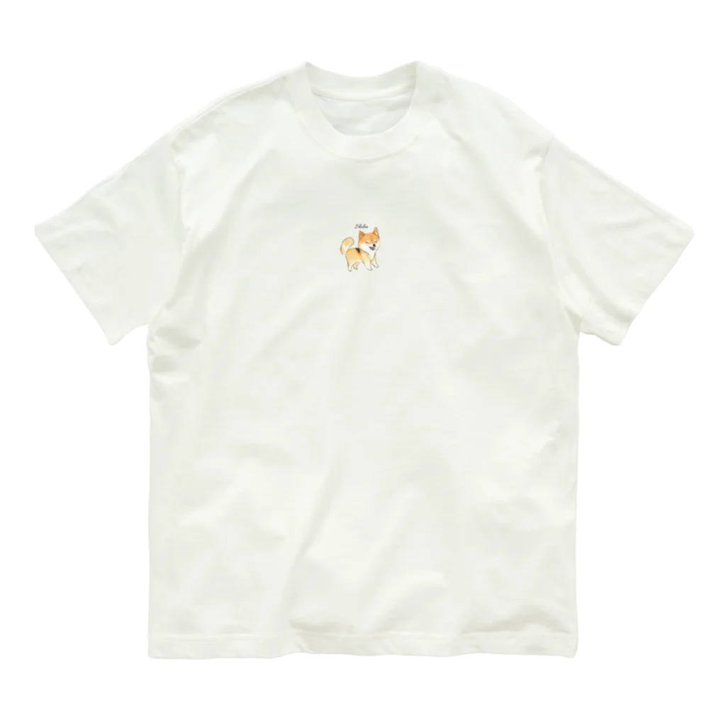 A-Kdesignのshiba① オーガニックコットンTシャツ