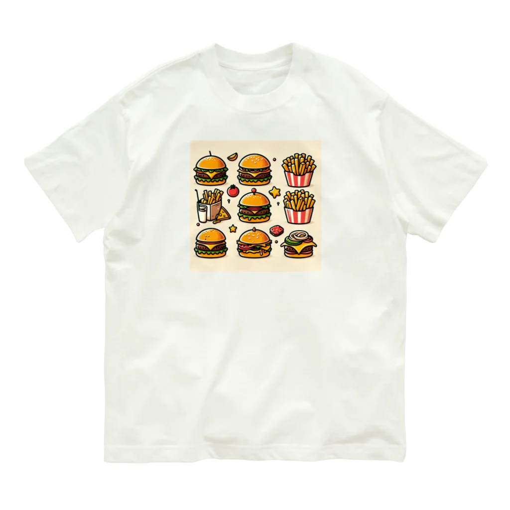 南国のハンバーガー オーガニックコットンTシャツ