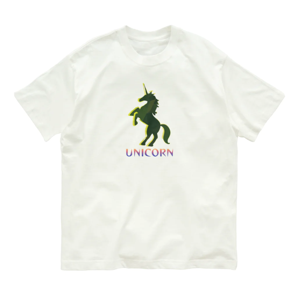 chan-takehaniのユニコーンシンボル オーガニックコットンTシャツ