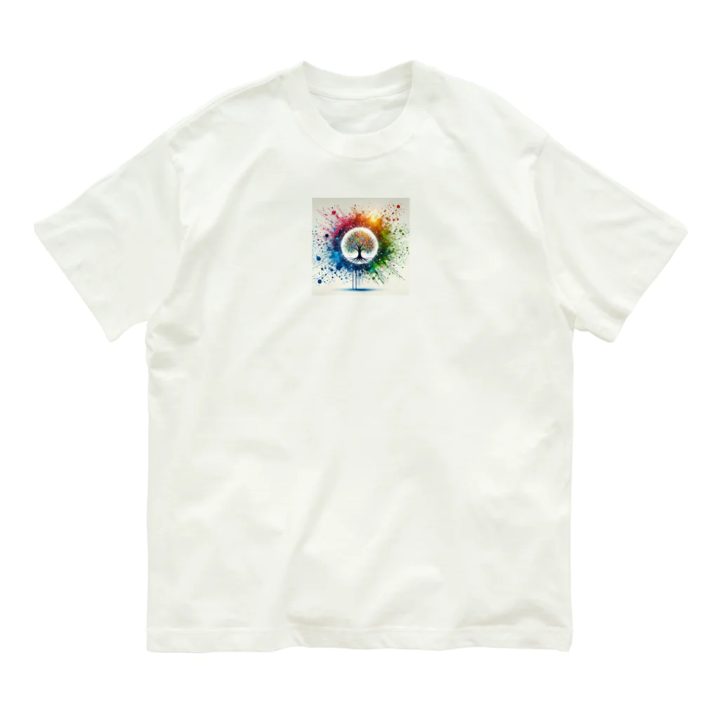 pyoromalの絵具が垂れちゃった・・・ オーガニックコットンTシャツ