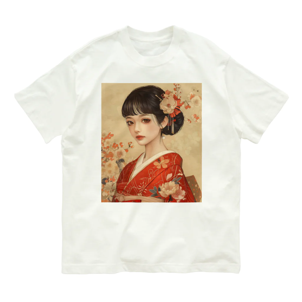 楚々想 so-so-soのUkiyo-e : Beautiful Japanese Girls Organic Cotton T-Shirt