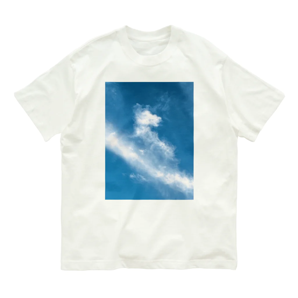 IMABURAIのClimbing the clouds オーガニックコットンTシャツ