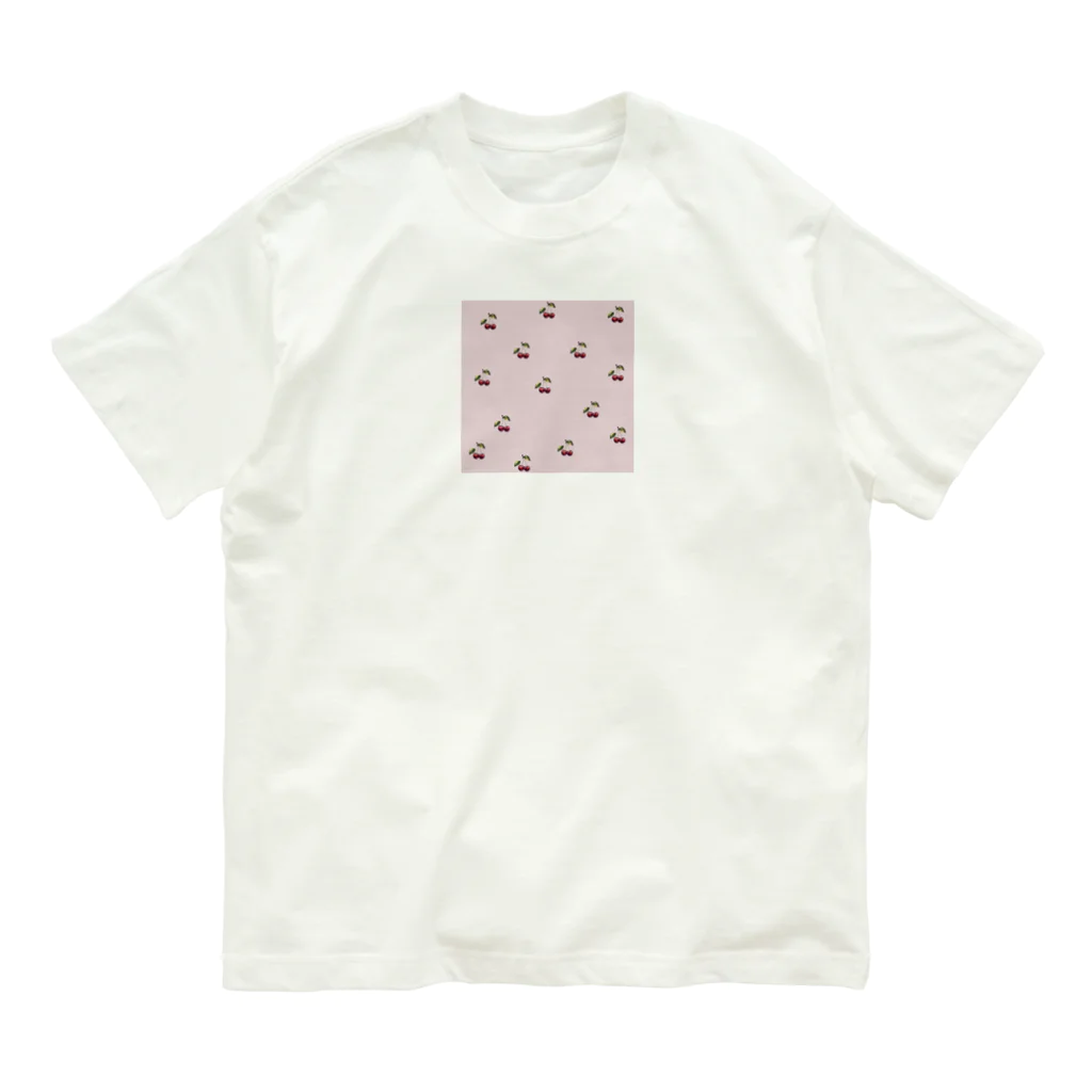 Giraffeinkのさくらんぼ Organic Cotton T-Shirt