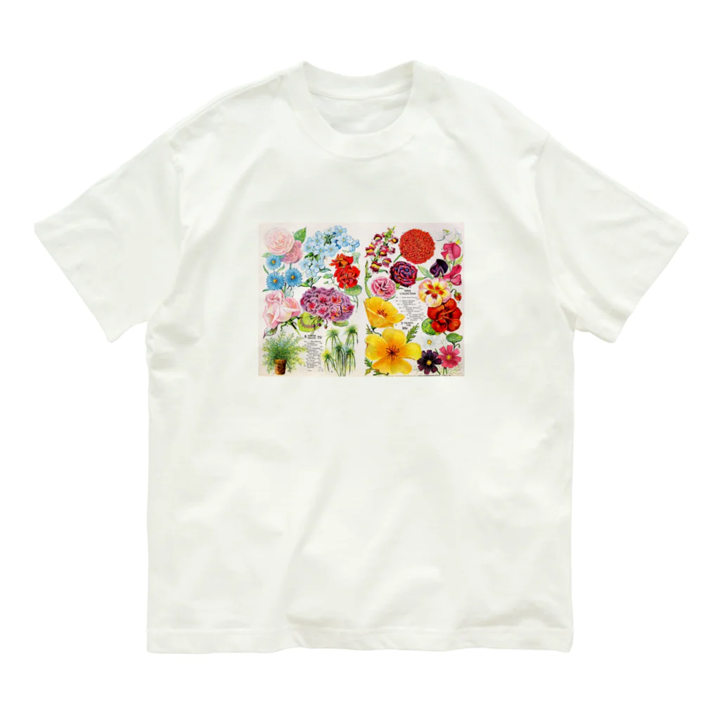 RoseraieのFlowers オーガニックコットンTシャツ