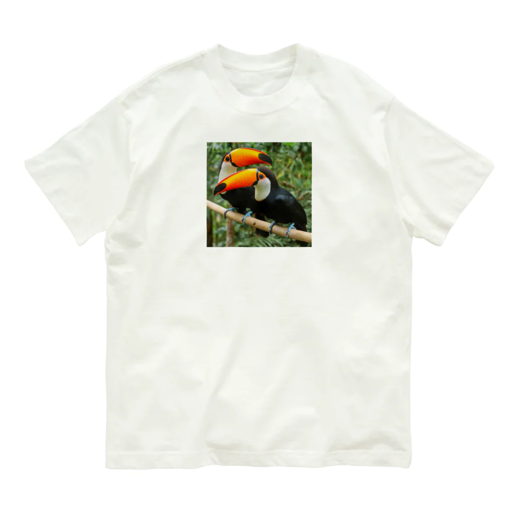 urako77のオニオオハシ求愛 Organic Cotton T-Shirt