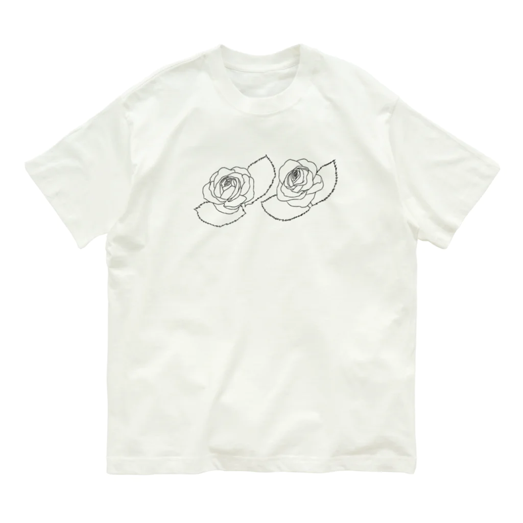 Lily bird（リリーバード）のシンプル薔薇グッズ オーガニックコットンTシャツ