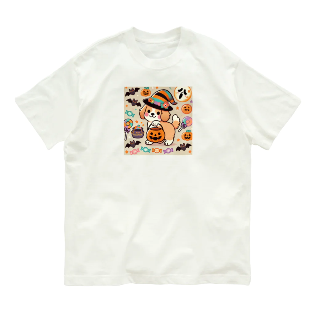 あとりえmignonのハロウィンドッグ Organic Cotton T-Shirt