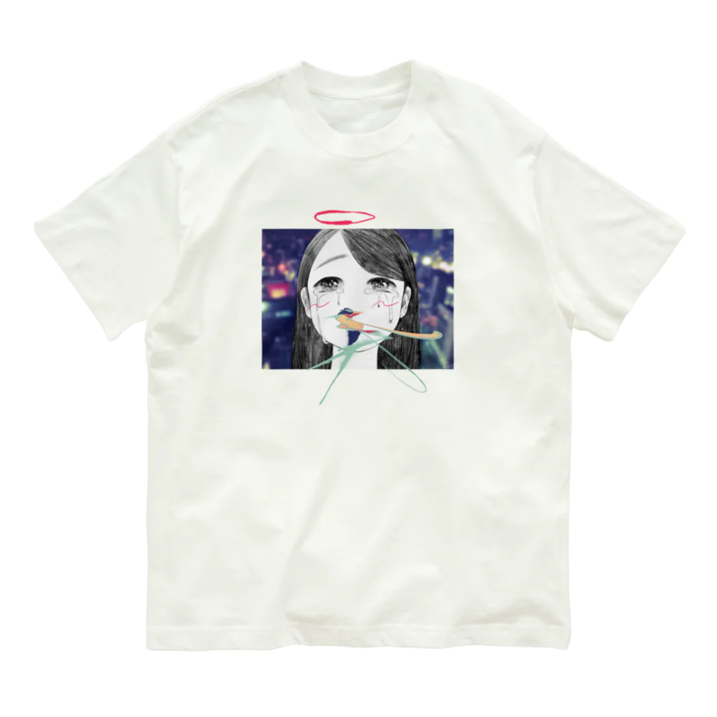 にくまん子のそれは天使も泣くわな～ オーガニックコットンTシャツ