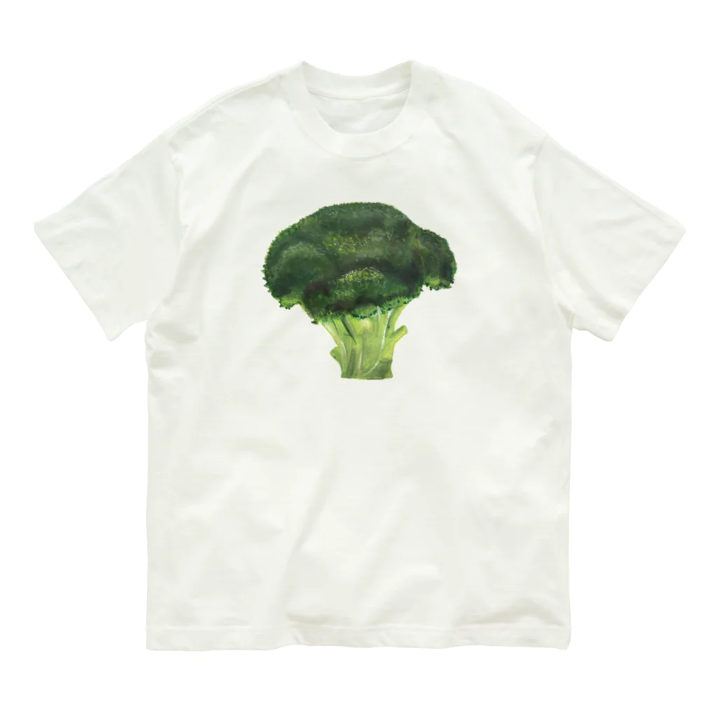 やなぎのI love ブロッコリー Organic Cotton T-Shirt