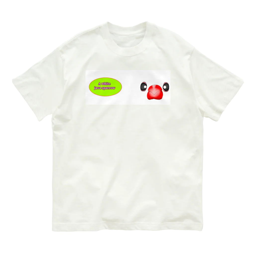 Lily bird（リリーバード）のA white java sparrow オーガニックコットンTシャツ