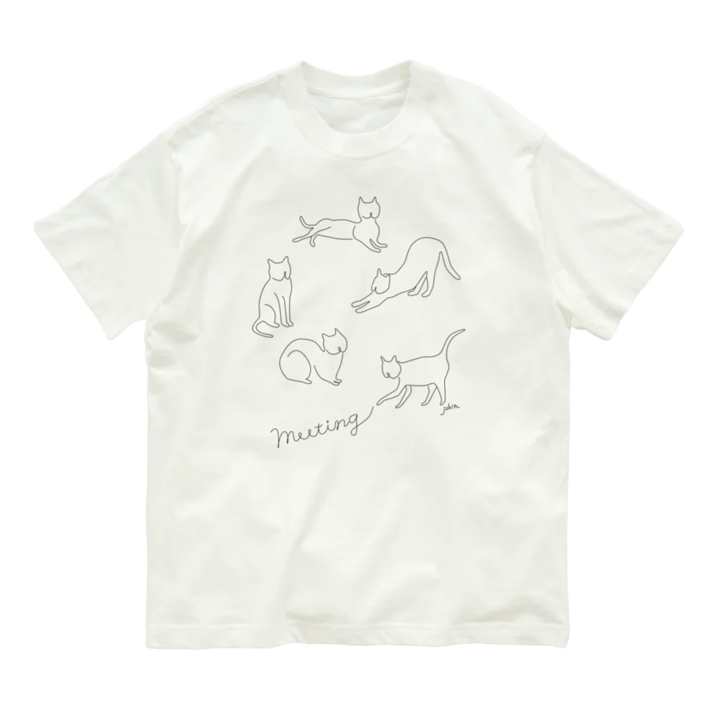 jobinのあつまるねこ オーガニックコットンTシャツ