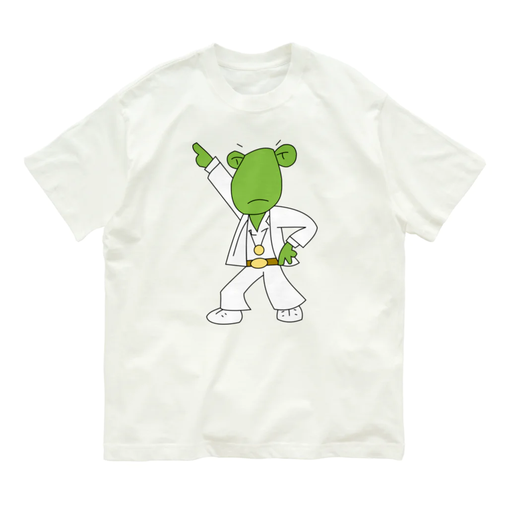 Pat's WorksのDISCO FROGBERT オーガニックコットンTシャツ