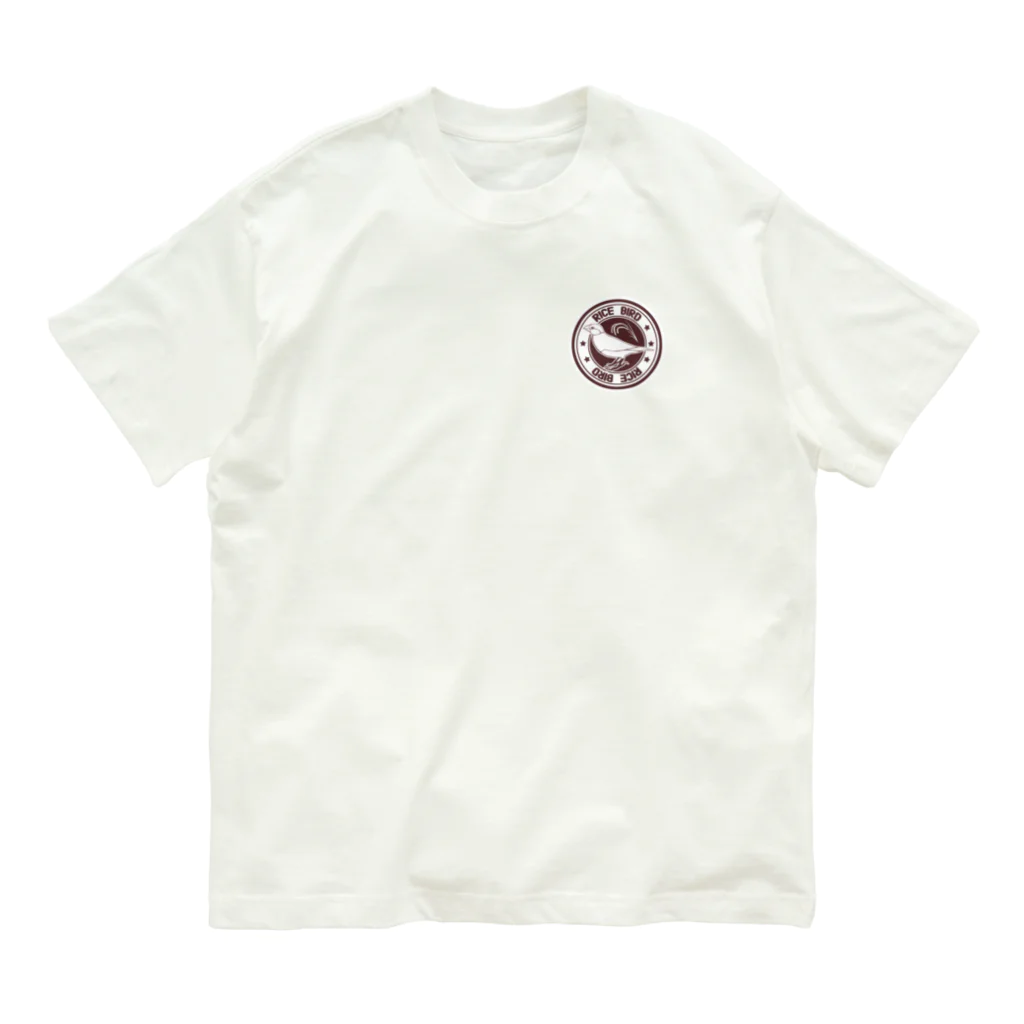 Burungの文鳥と稲穂 Organic Cotton T-Shirt