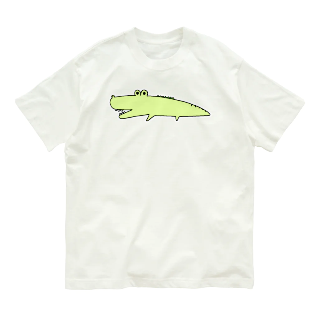 ぺちぺち工房 Pechi Pechi Atelierのわに オーガニックコットンTシャツ