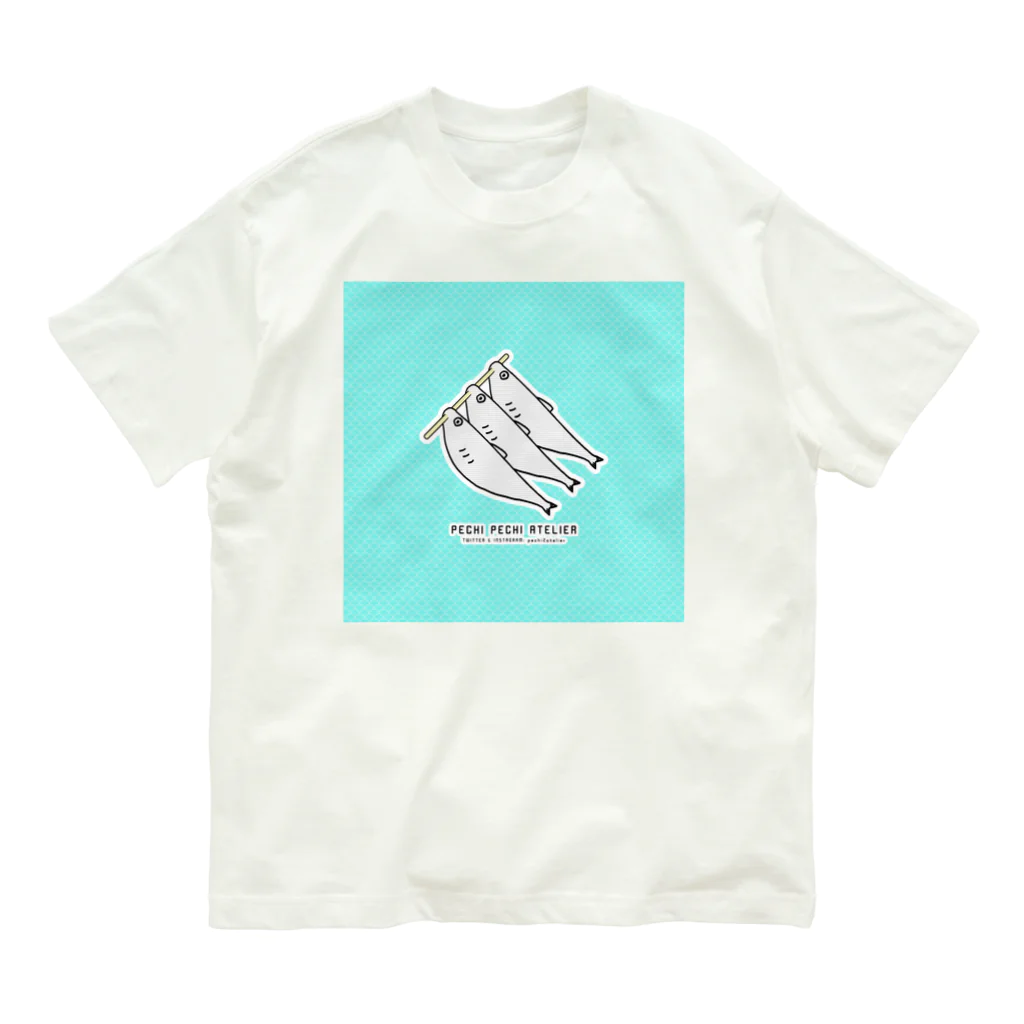 ぺちぺち工房 Pechi Pechi Atelierのししゃも すぺしゃるめすver. Organic Cotton T-Shirt