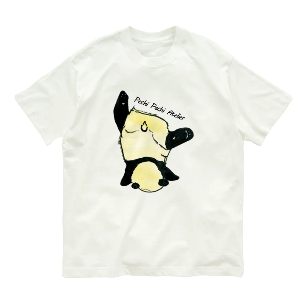 ぺちぺち工房 Pechi Pechi Atelierのずっこけぱんだ Organic Cotton T-Shirt