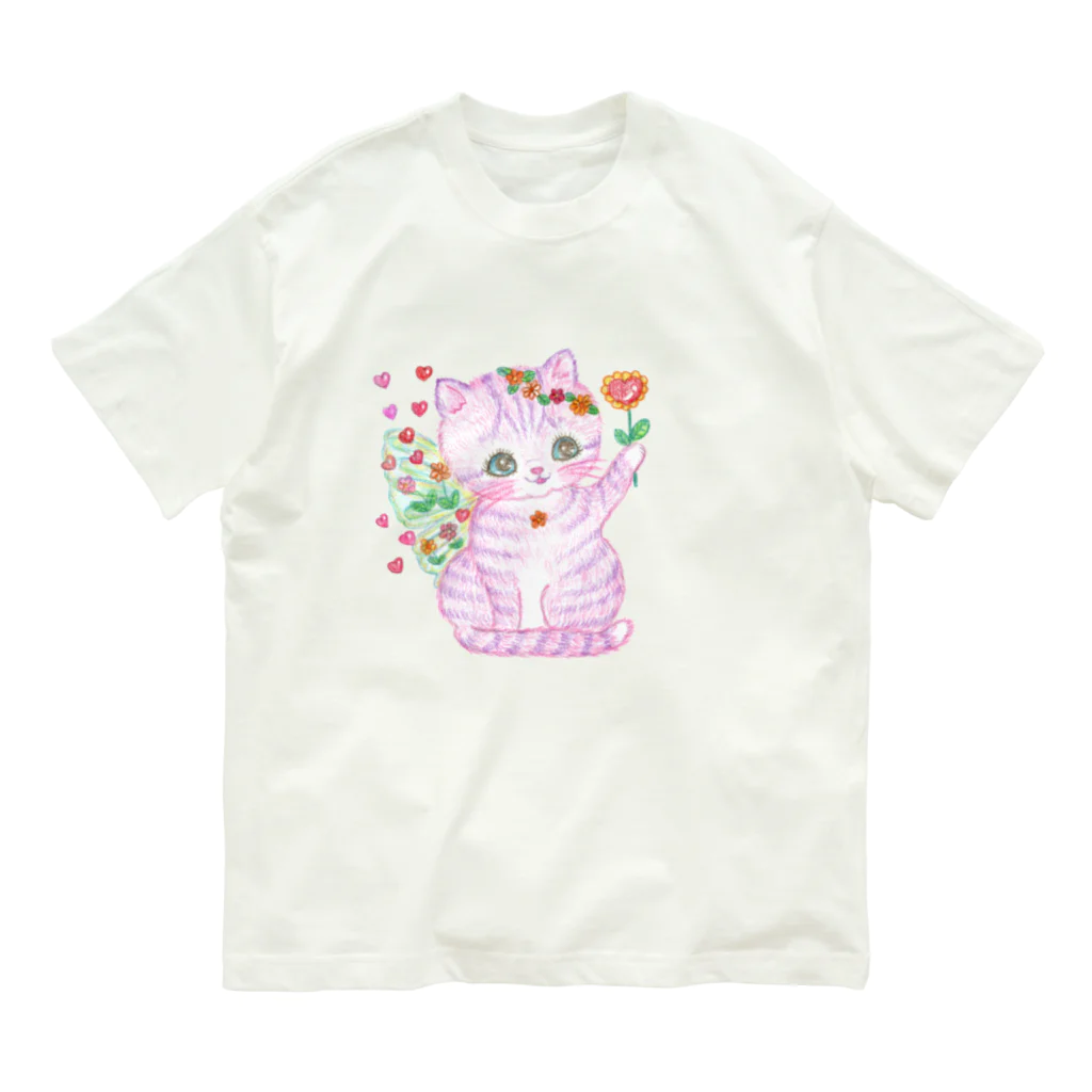 メルティカポエミュウのにゃるる Organic Cotton T-Shirt