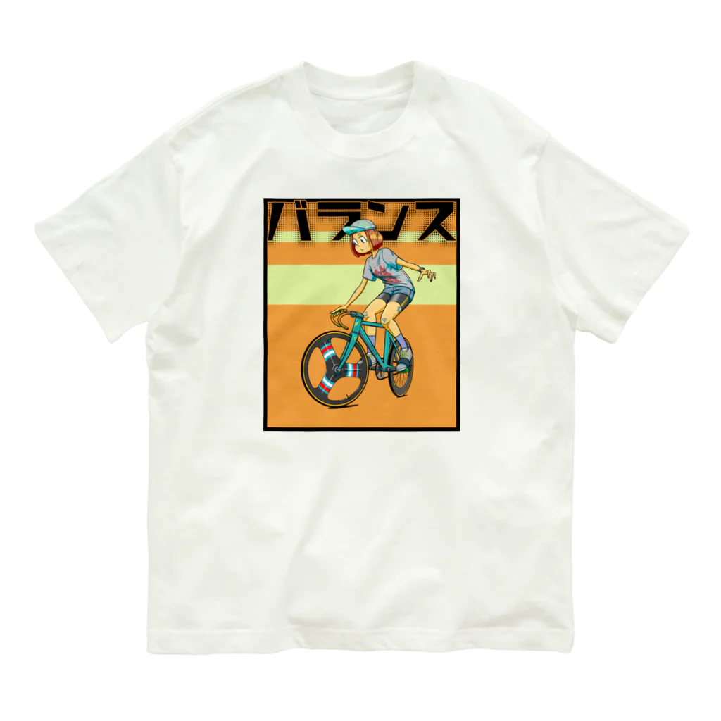 nidan-illustrationのバランス (inked fixie girl) Organic Cotton T-Shirt